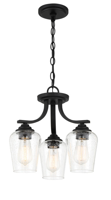 Minka-Lavery 4926-66A Three Light Semi Flush / Chandelier, Coal