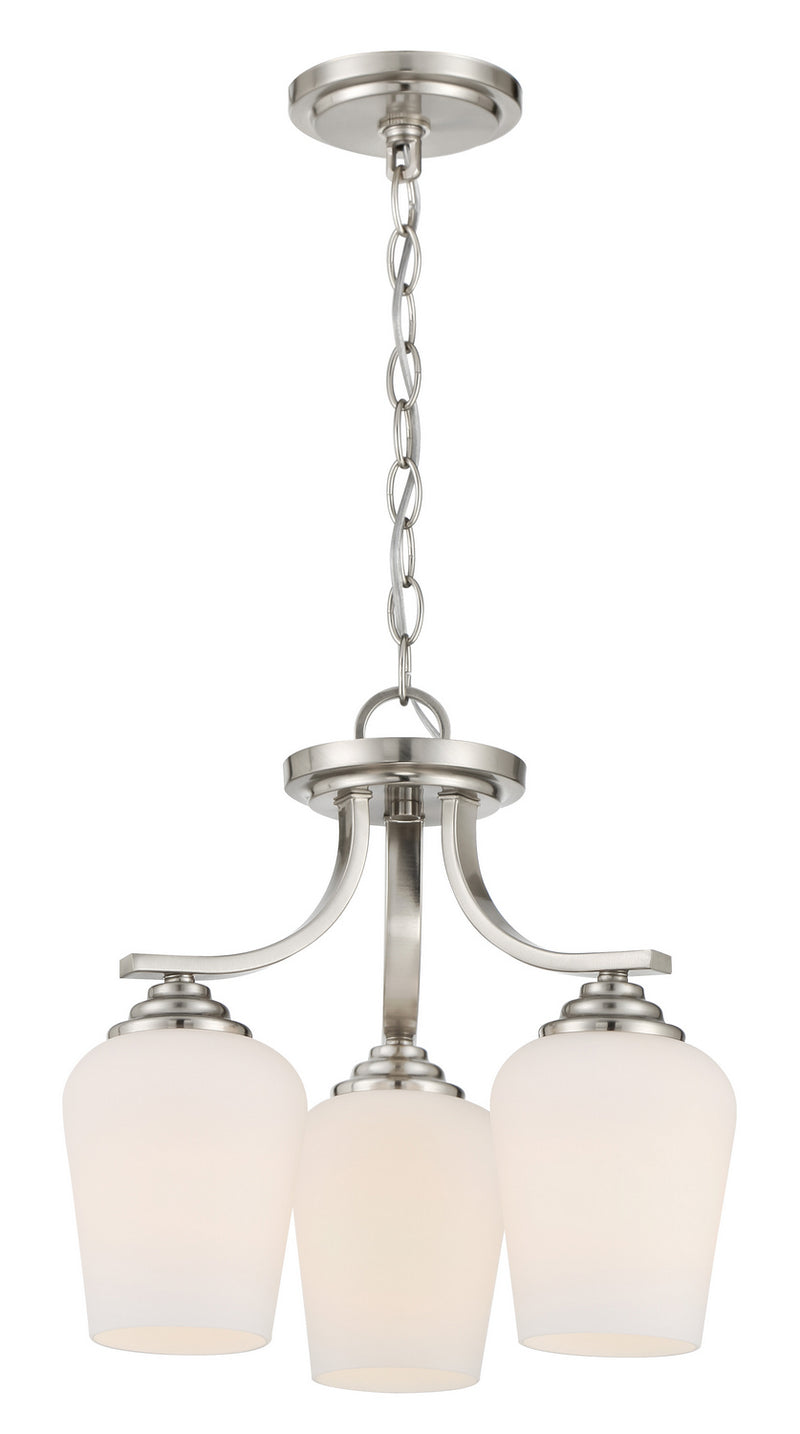 Minka-Lavery 4926-84 Three Light Semi Flush / Chandelier, Brushed Nickel
