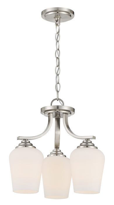 Minka-Lavery 4926-84 Three Light Semi Flush / Chandelier, Brushed Nickel