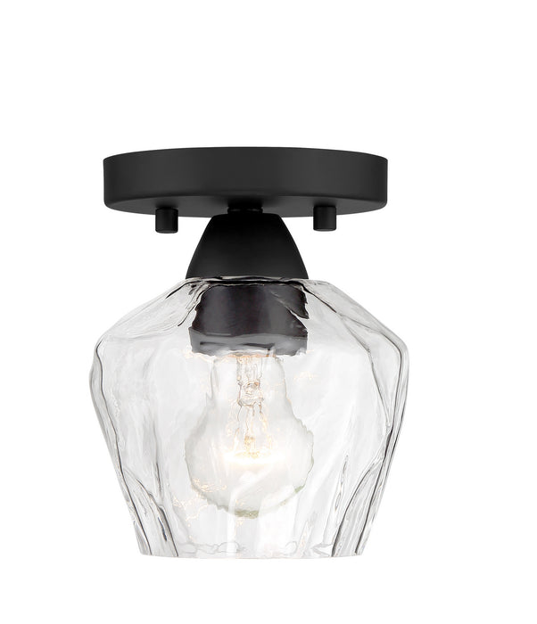 Minka-Lavery 2171-66A One Light Pendant / Semi Flush, Coal