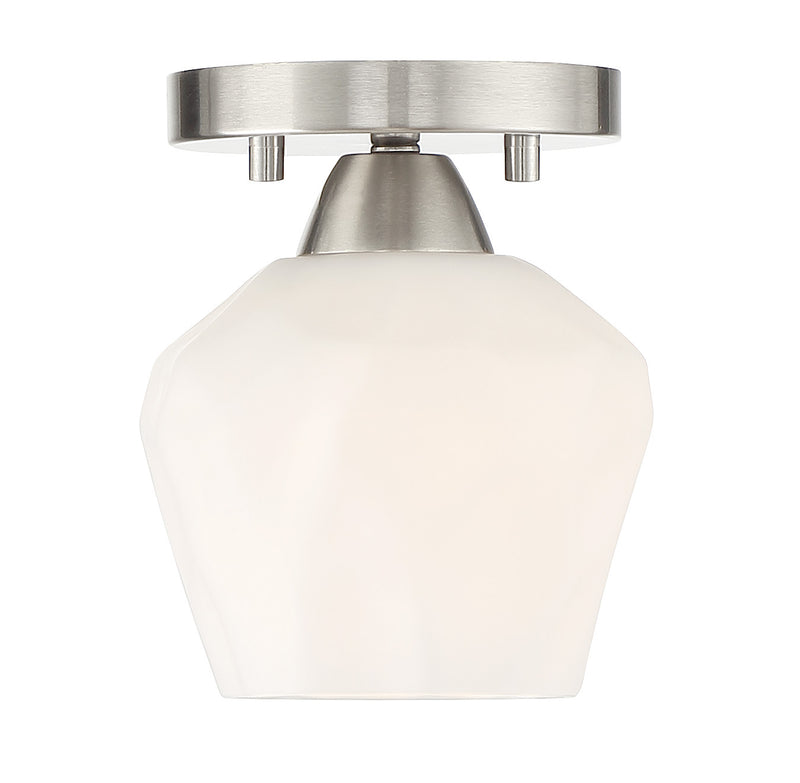 Minka-Lavery 2171-84 One Light Pendant / Semi Flush, Brushed Nickel