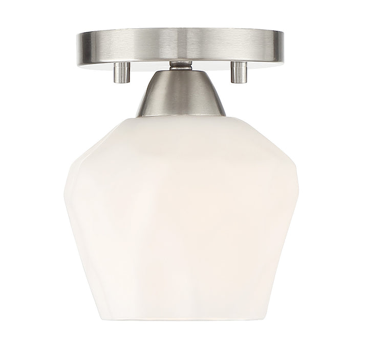 Minka-Lavery 2171-84 One Light Pendant / Semi Flush, Brushed Nickel