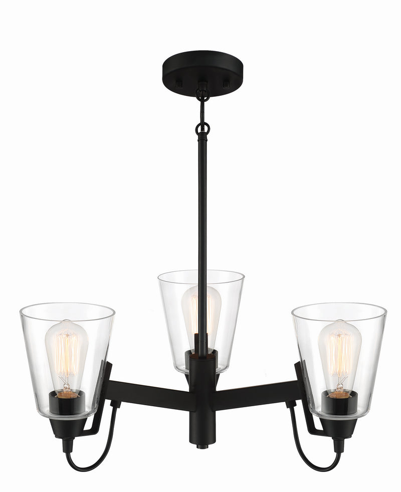 Minka-Lavery 3993-66A Three Light Chandelier, Coal
