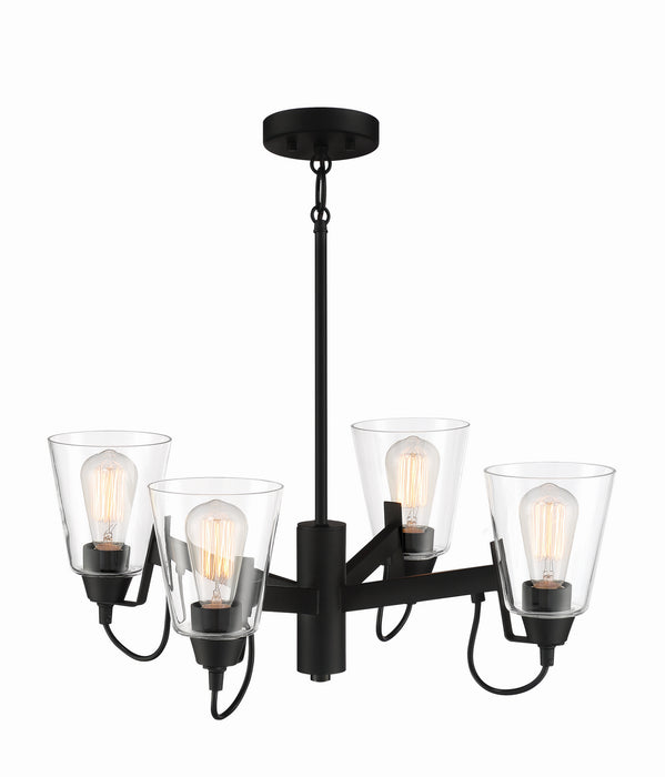 Minka-Lavery 3994-66A Four Light Chandelier, Coal
