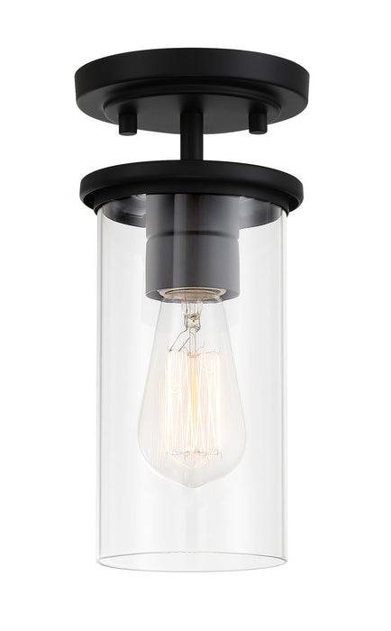 Minka-Lavery 4090-66A One Light Pendant / Semi Flush, Coal