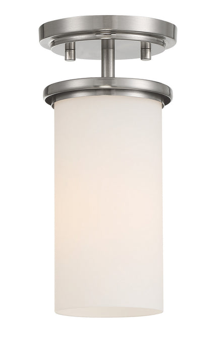 Minka-Lavery 4090-84 One Light Pendant / Semi Flush, Brushed Nickel
