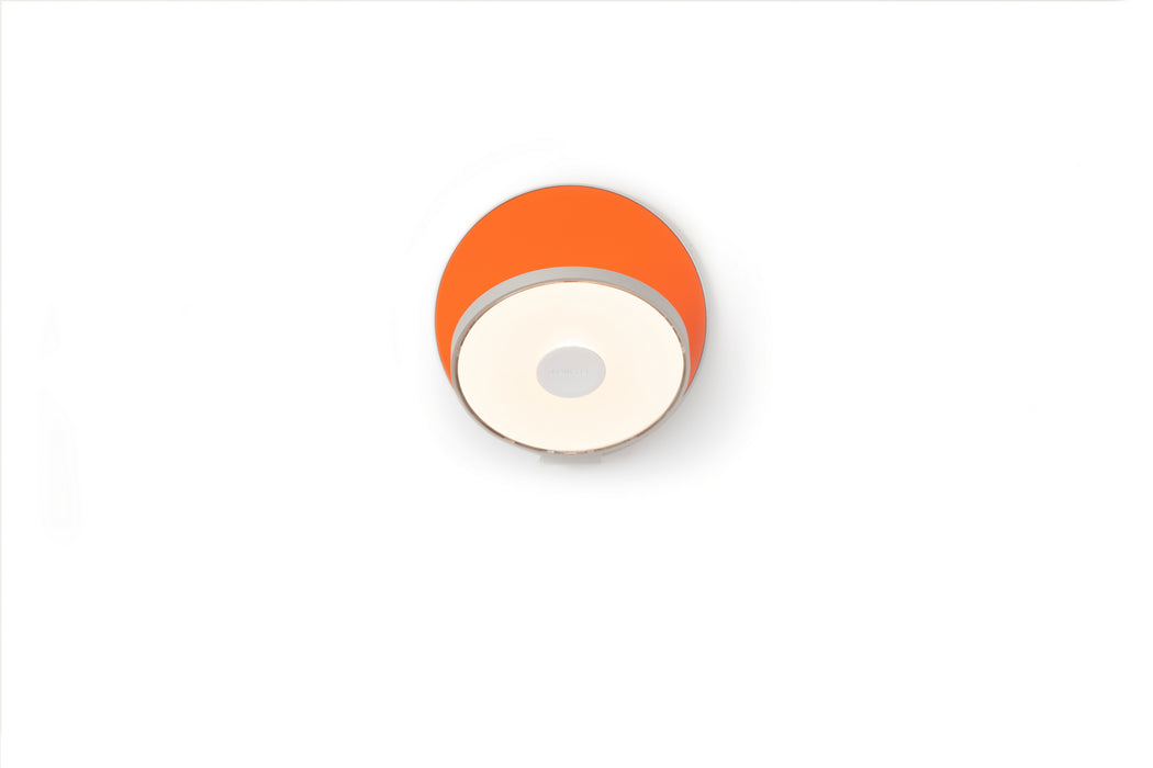 Koncept GRW-S-SIL-MOR-PI LED Wall Sconce, Silver, Matte Orange