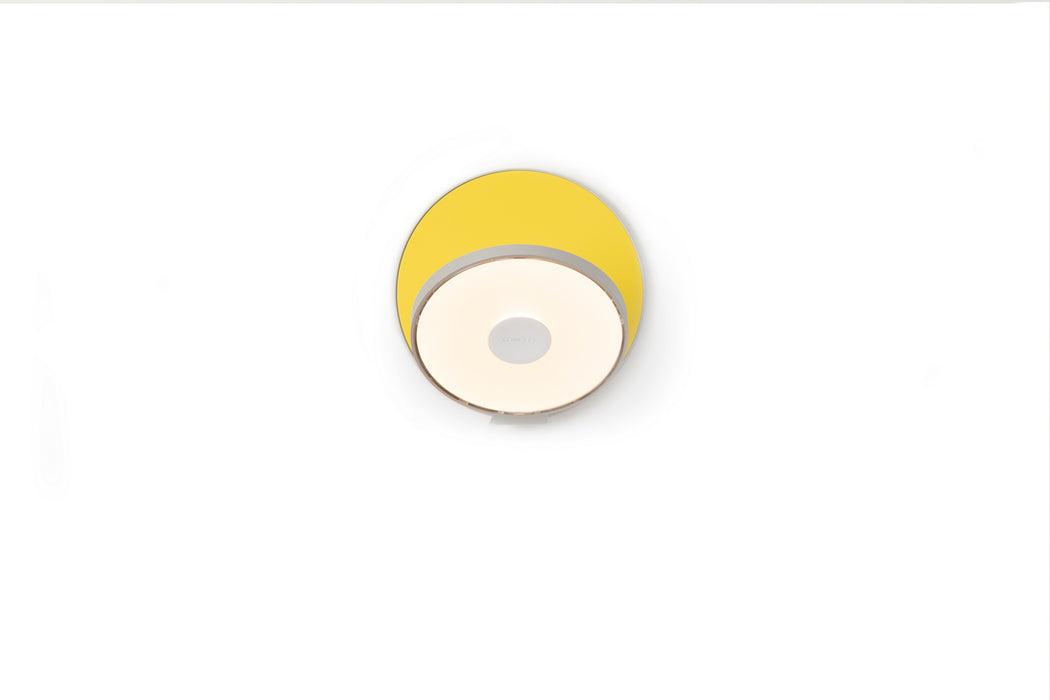 Koncept GRW-S-SIL-MYW-HW LED Wall Sconce, Silver, Matte Yellow