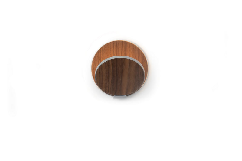 Koncept GRW-S-SIL-OWT-PI LED Wall Sconce, Silver, Oiled Walnut