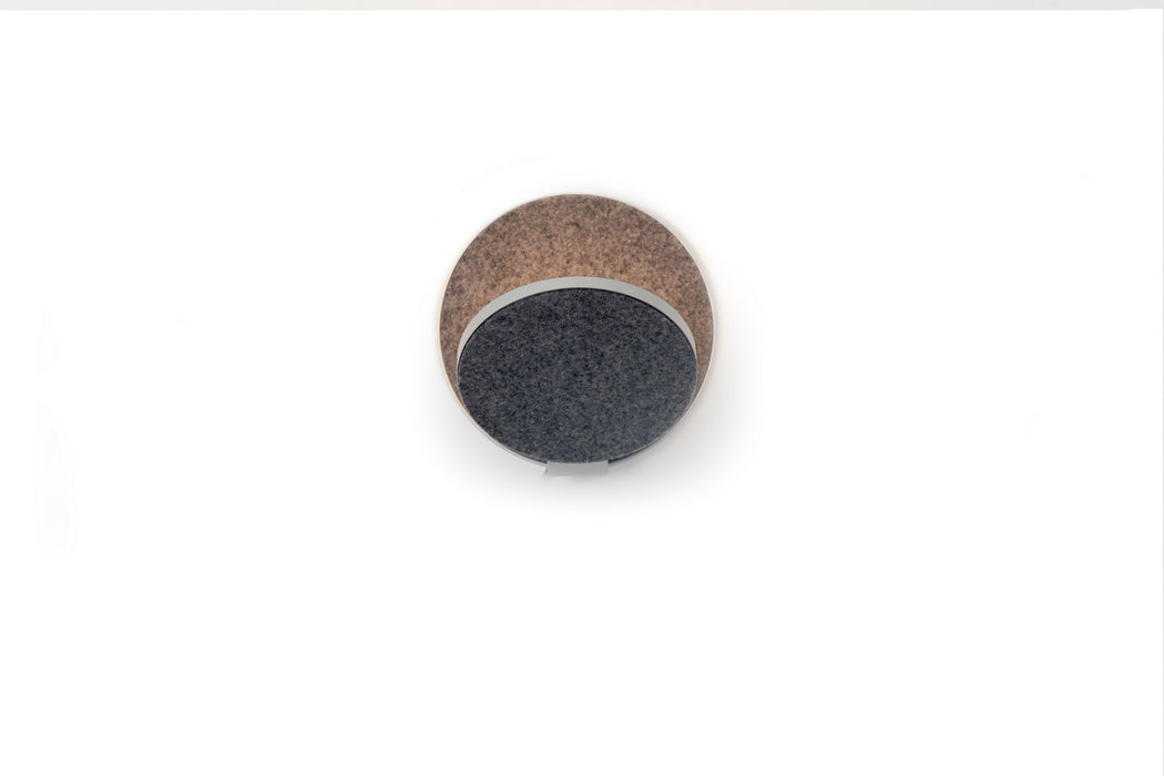 Koncept GRW-S-SIL-OXF-HW LED Wall Sconce, Silver, Oxford Felt
