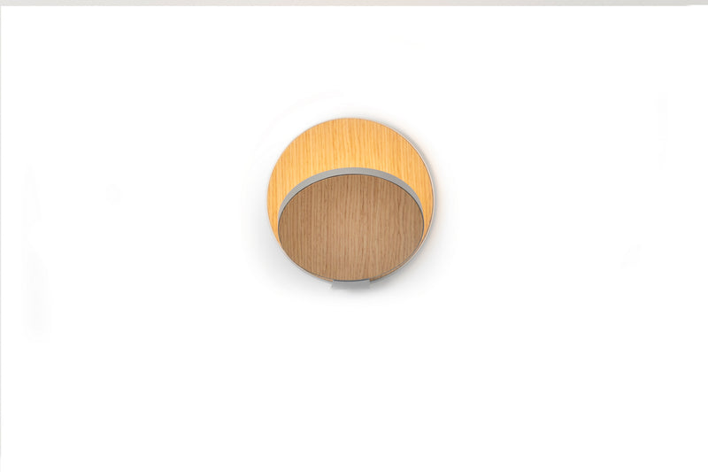 Koncept GRW-S-SIL-WOK-HW LED Wall Sconce, Silver, White Oak