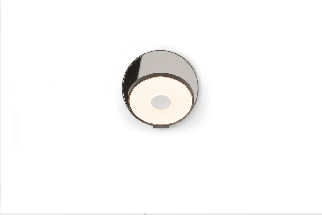 Koncept GRW-S-MBK-CRM-HW LED Wall Sconce, Metallic Black, Chrome