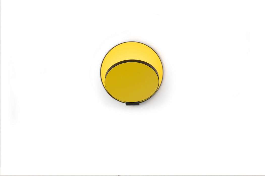 Koncept GRW-S-MBK-MYW-HW LED Wall Sconce, Metallic Black, Matte Yellow