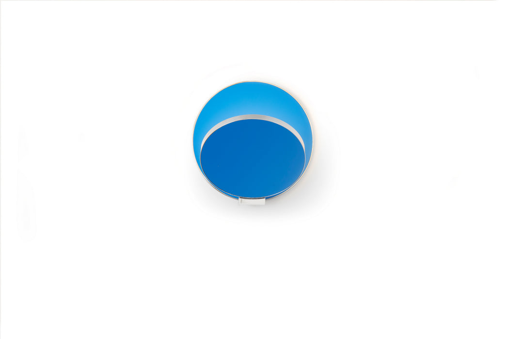 Koncept GRW-S-CRM-MBL-HW LED Wall Sconce, Chrome, Matte Blue