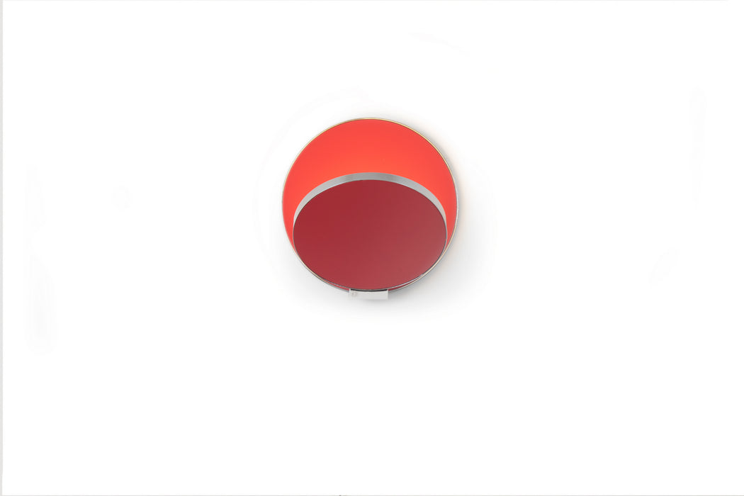 Koncept GRW-S-CRM-MRD-PI LED Wall Sconce, Chrome, Matte Red