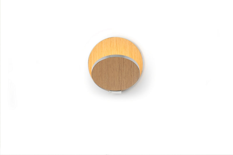 Koncept GRW-S-CRM-WOK-PI LED Wall Sconce, Chrome, White Oak