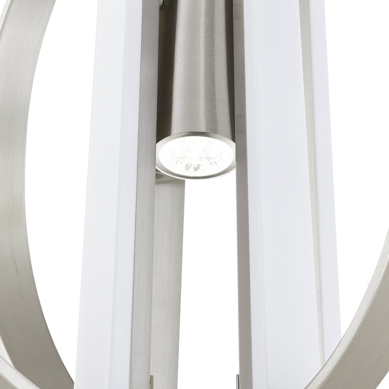 Justice Designs NSH-4301-NCKL LED Chandelier, Brushed Nickel