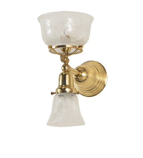 Meyda Tiffany 190753 Two Light Wall Sconce, Polished Brass