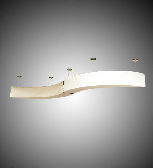 Meyda Tiffany 233004 LED Pendant, Matte White/Extreme Chrome