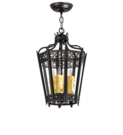 Meyda Tiffany 238571 Four Light Pendant, Oxidized Steel
