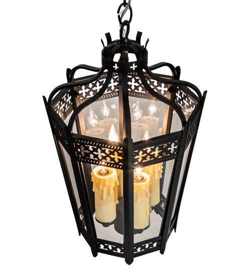 Meyda Tiffany 238571 Four Light Pendant, Oxidized Steel