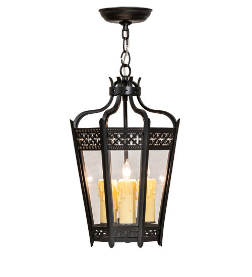 Meyda Tiffany 238571 Four Light Pendant, Oxidized Steel