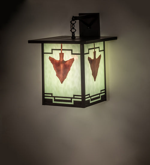 Meyda Tiffany 239207 One Light Wall Sconce, Craftsman Brown