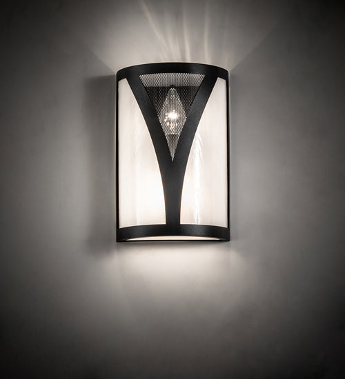 Meyda Tiffany 239523 LED Wall Sconce, Black Tex