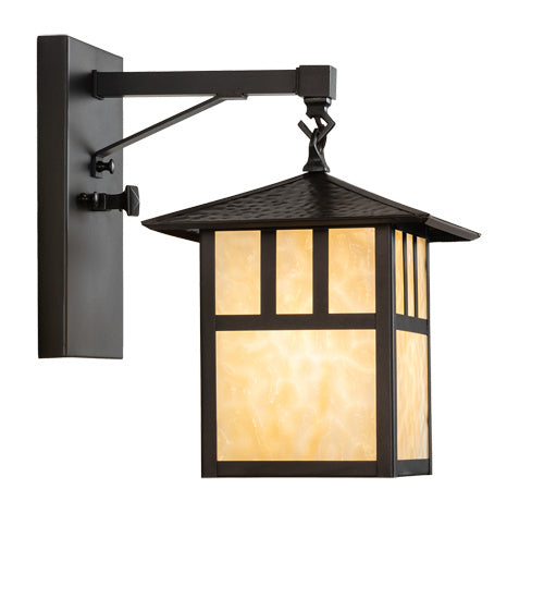Meyda Tiffany 239611 One Light Wall Sconce, Craftsman Brown