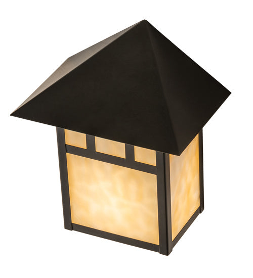 Meyda Tiffany 240393 One Light Wall Sconce, Craftsman Brown On Brass