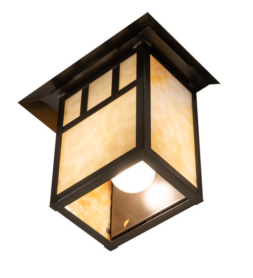 Meyda Tiffany 240393 One Light Wall Sconce, Craftsman Brown On Brass