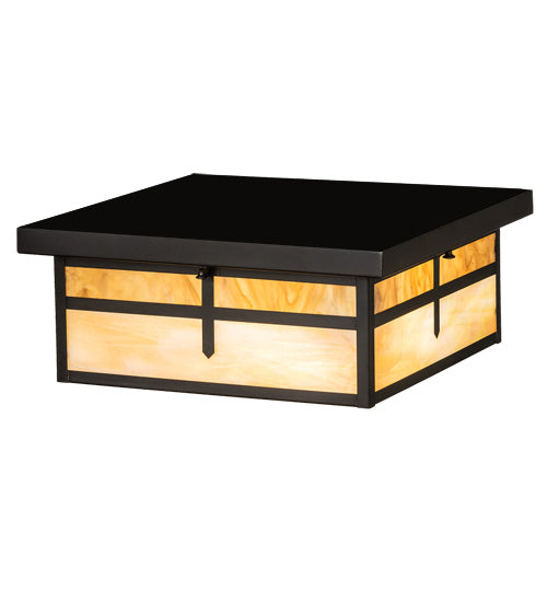 Meyda Tiffany 240395 Two Light Flushmount, Craftsman Brown