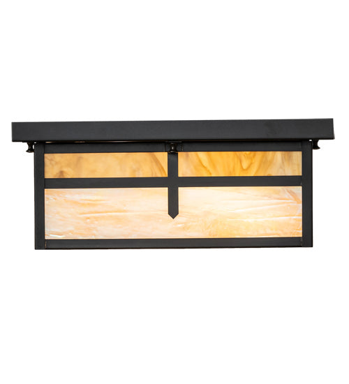 Meyda Tiffany 240395 Two Light Flushmount, Craftsman Brown