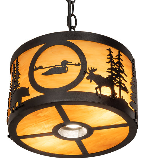 Meyda Tiffany 240924 Two Light Pendant, Textured Black