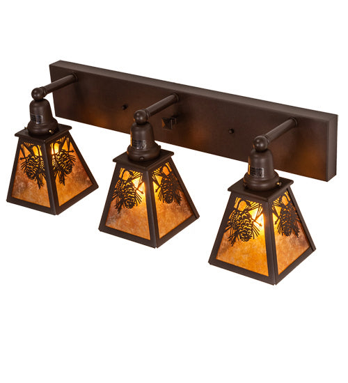 Meyda Tiffany 241799 Three Light Vanity, Cafe Noir