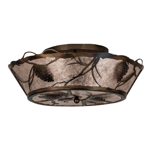 Meyda Tiffany 242028 Four Light Flushmount, Light Burnished Antique Copper