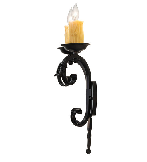 Meyda Tiffany 242072 Two Light Wall Sconce, Blackwash