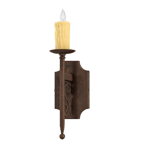 Meyda Tiffany 242077 One Light Wall Sconce, Antique Rust