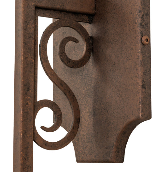 Meyda Tiffany 242077 One Light Wall Sconce, Antique Rust