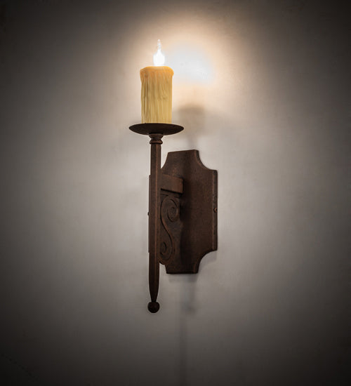 Meyda Tiffany 242077 One Light Wall Sconce, Antique Rust