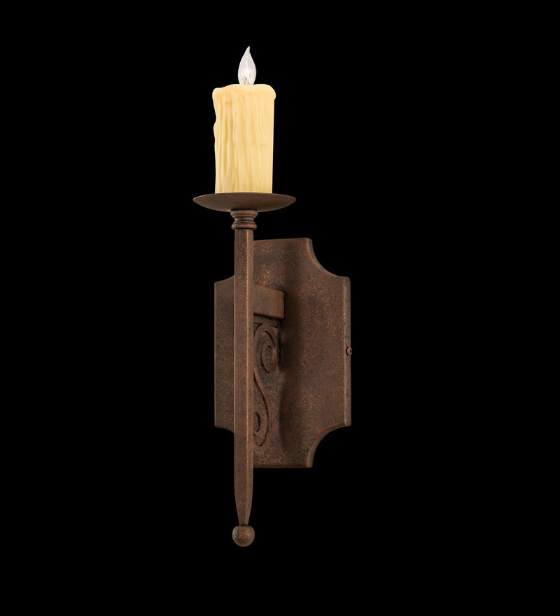 Meyda Tiffany 242077 One Light Wall Sconce, Antique Rust
