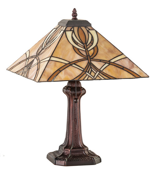 Meyda Tiffany 244266 One Light Table Lamp, Mahogany Bronze