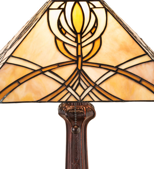 Meyda Tiffany 244266 One Light Table Lamp, Mahogany Bronze