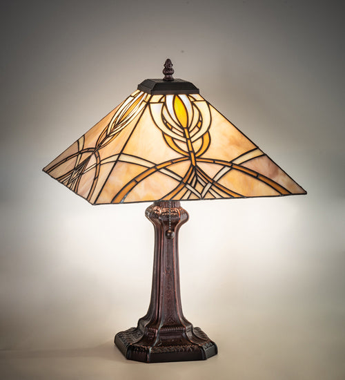 Meyda Tiffany 244266 One Light Table Lamp, Mahogany Bronze