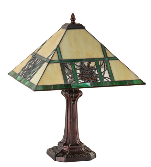 Meyda Tiffany 244267 One Light Table Lamp, Mahogany Bronze