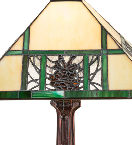 Meyda Tiffany 244267 One Light Table Lamp, Mahogany Bronze