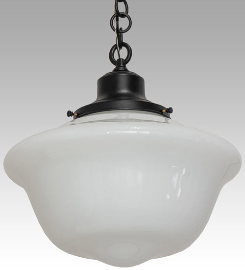 Meyda Tiffany 244424 One Light Pendant, Black Metal
