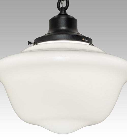 Meyda Tiffany 244424 One Light Pendant, Black Metal