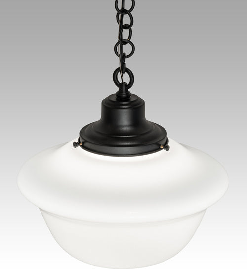 Meyda Tiffany 244424 One Light Pendant, Black Metal
