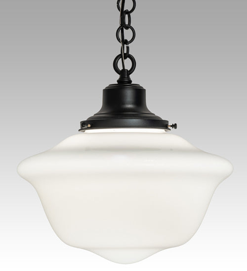 Meyda Tiffany 244424 One Light Pendant, Black Metal